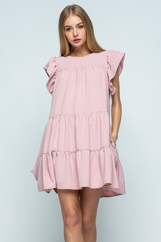 Blush Babydoll Dress freeshipping - Belle Isabella Boutique