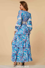 Load image into Gallery viewer, Cabo Floral Blue Maxi Dress
