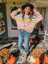 Load image into Gallery viewer, Lorelai Multi Striped Cropped Sweater freeshipping - Belle Isabella Boutique
