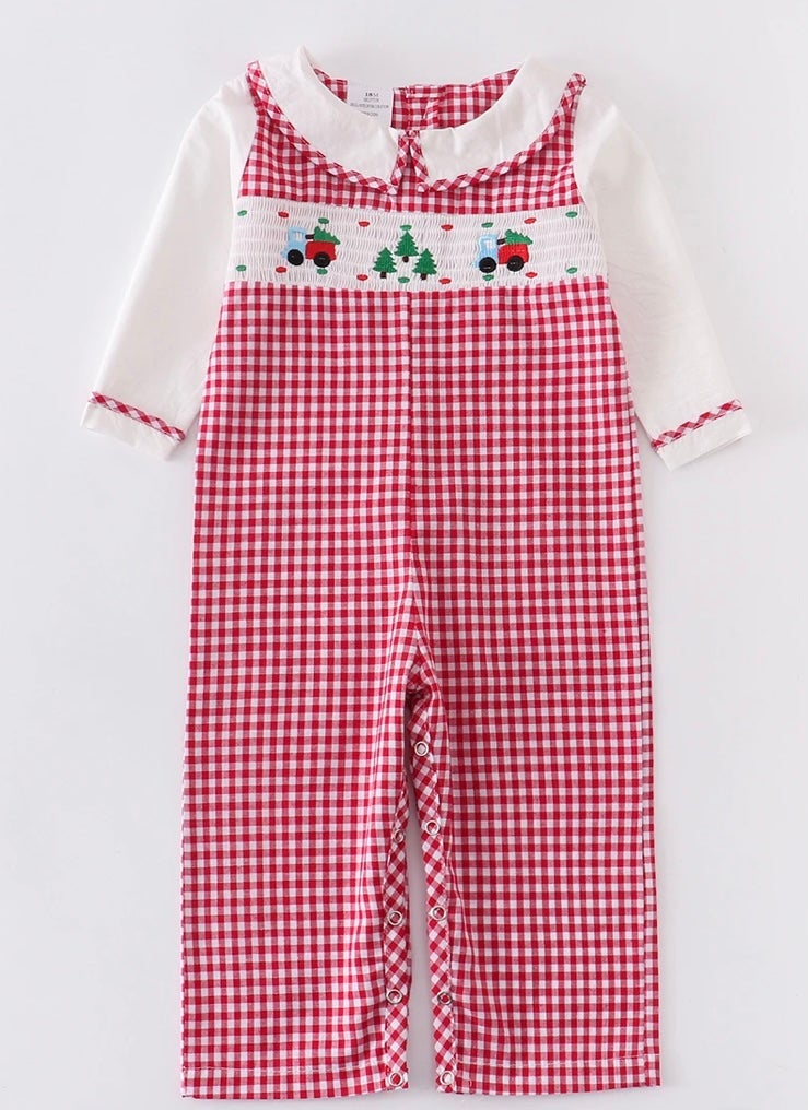 Azra Smocked Baby Romper