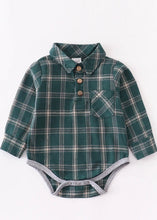 Load image into Gallery viewer, Bassel Plaid Baby Boy Onesie
