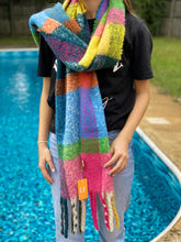 Load image into Gallery viewer, Dionne Plaid Scarf with Fringe Details
