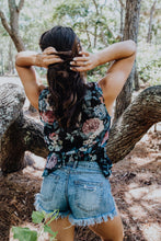 Load image into Gallery viewer, Let Your Dreams Blossom Black Floral Top
