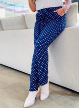 Load image into Gallery viewer, Miranda Navy Polka Dot Pants
