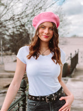 Load image into Gallery viewer, Soft Pink Wool Beret freeshipping - Belle Isabella Boutique
