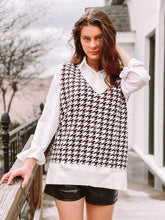 Load image into Gallery viewer, Blair Waldorf Houndstooth Printed Sweater Vest freeshipping - Belle Isabella Boutique
