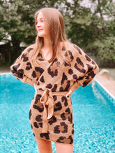 Load image into Gallery viewer, Ariel Leopard Wrap dress
