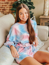 Load image into Gallery viewer, Pretty Hydrangea Tie Dye Loungewear Top freeshipping - Belle Isabella Boutique
