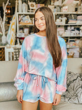 Load image into Gallery viewer, Pretty Hydrangea Tie Dye Loungewear Top freeshipping - Belle Isabella Boutique
