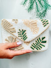 Load image into Gallery viewer, Palm Print Beaded Clutch freeshipping - Belle Isabella Boutique
