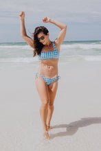 Load image into Gallery viewer, Capri Island Blue Gingham Bikini - Top freeshipping - Belle Isabella Boutique
