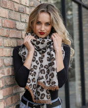 Load image into Gallery viewer, The Softest Reversible Leopard Scarf with Fringe freeshipping - Belle Isabella Boutique
