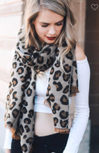 Load image into Gallery viewer, The Softest Reversible Leopard Scarf with Fringe freeshipping - Belle Isabella Boutique
