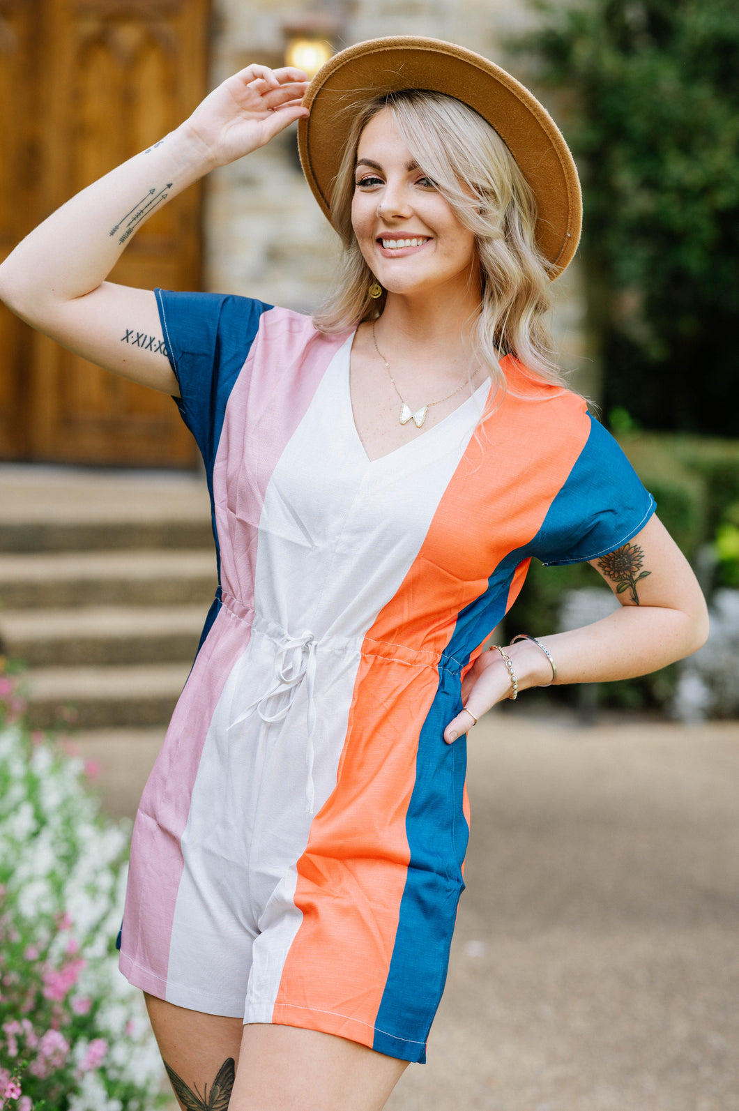 Sierra Color Block Romper