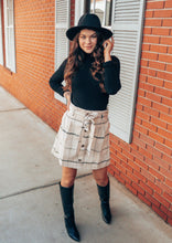 Load image into Gallery viewer, Phoebe Oatmeal Corduroy Skirt freeshipping - Belle Isabella Boutique
