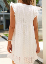 Load image into Gallery viewer, Self Love Peach Eyelet Romper Dress
