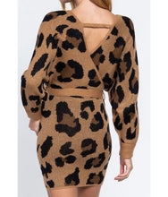 Load image into Gallery viewer, Ariel Leopard Wrap dress
