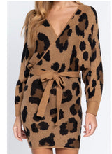 Load image into Gallery viewer, Ariel Leopard Wrap dress
